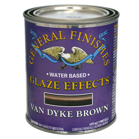 GENERAL FINISHES 1 Pt Brown Glaze Effects Water-Based Translucent Color TVDB